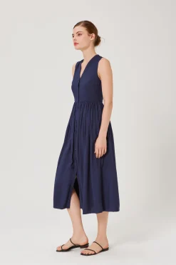 Sleeveless Rayon Midi Dress