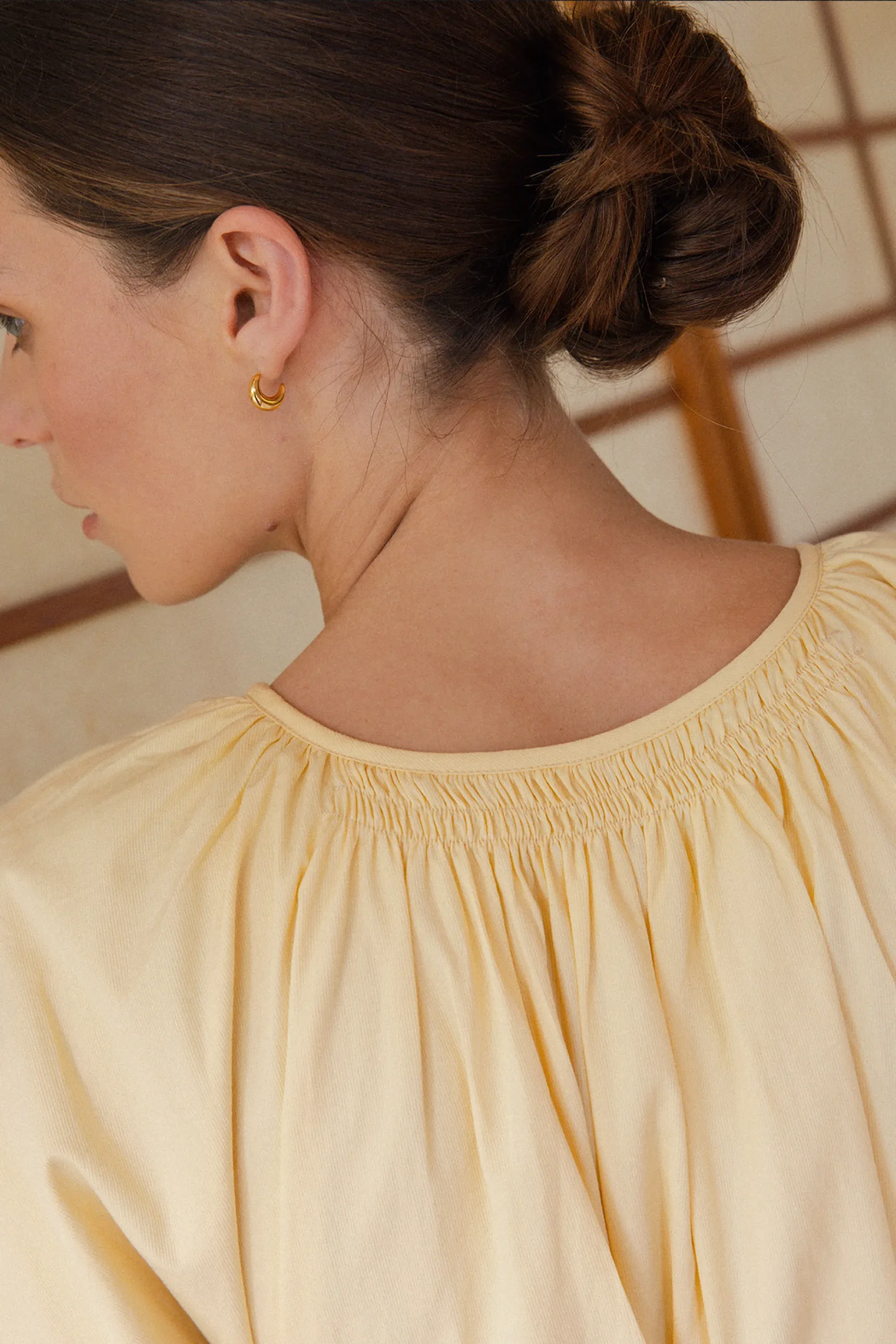 Smocked Cotton Midi Dress