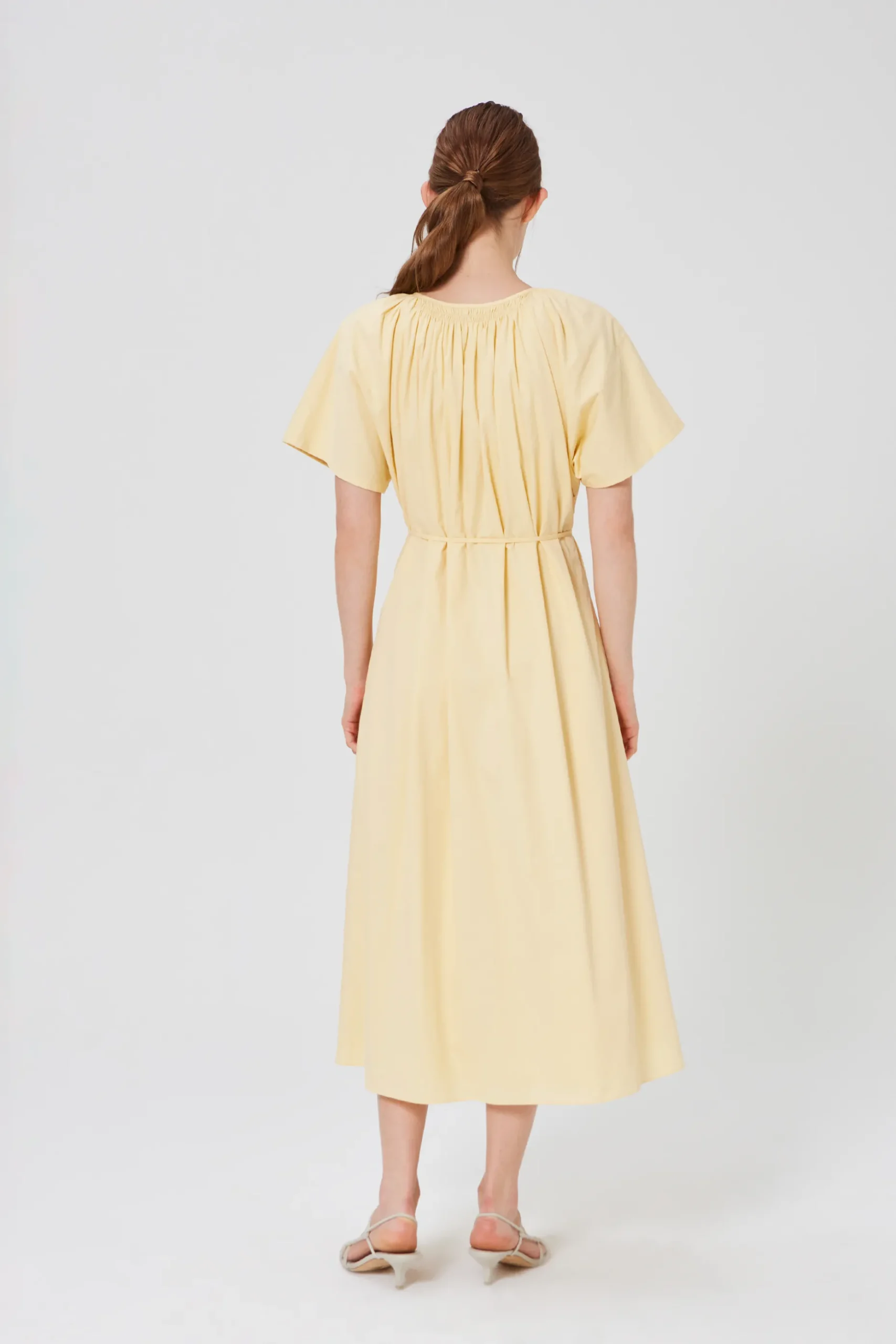 Smocked Cotton Midi Dress