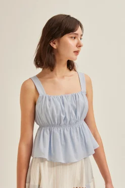 Smocked Tencel Cami Top