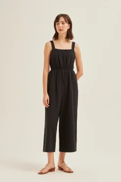 Smocked Tencel Jumpsuit