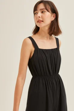 Smocked Tencel Jumpsuit