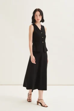 Soft Milano Knit Midi Skirt