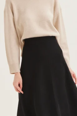Soft Milano Knit Midi Skirt