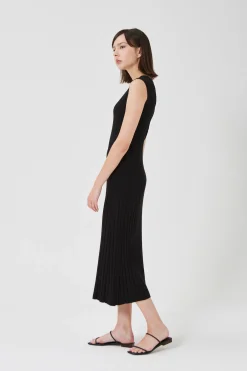 Soft Ribbed Knit Midi Dress