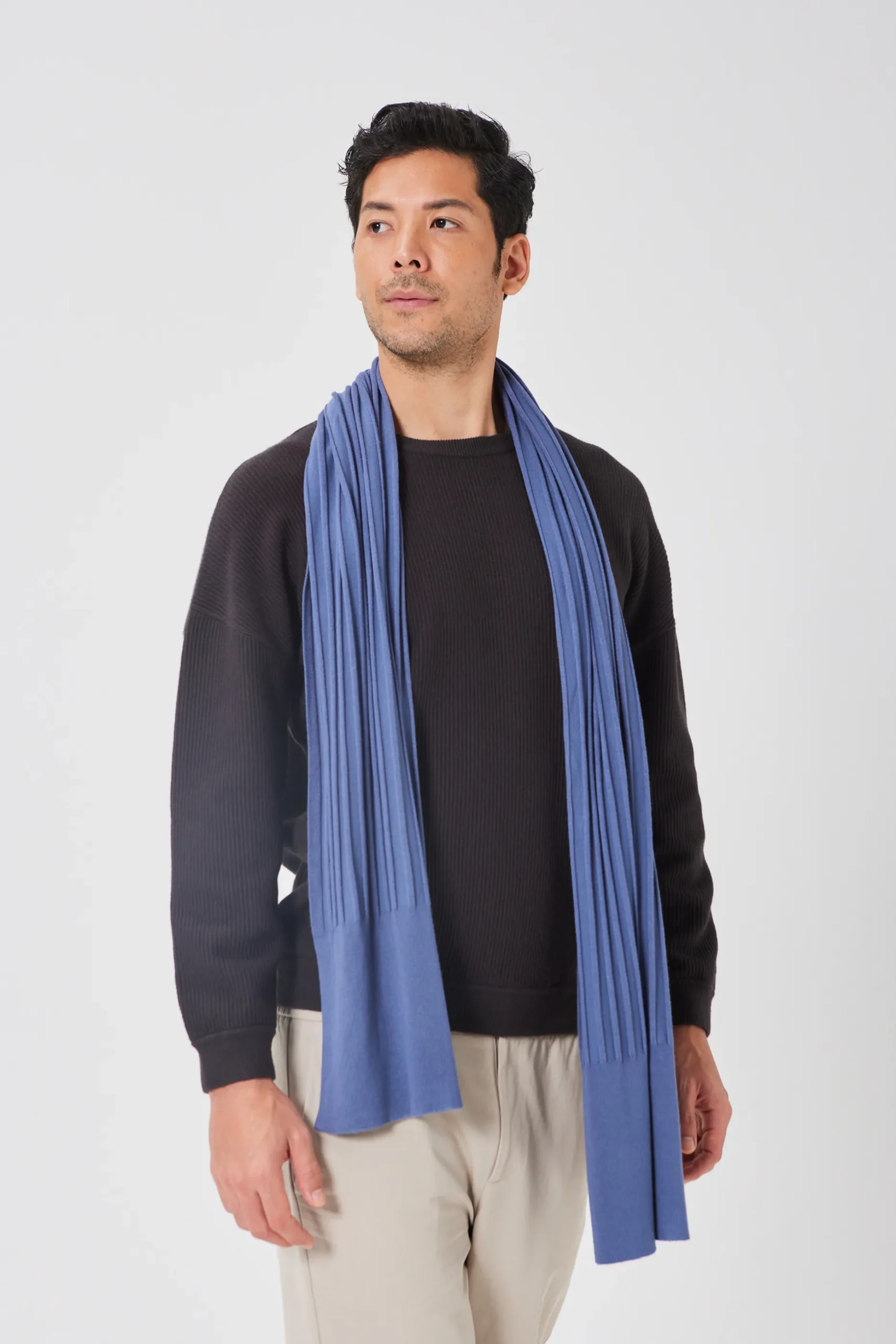 Soft Ribbed Knit Scarf