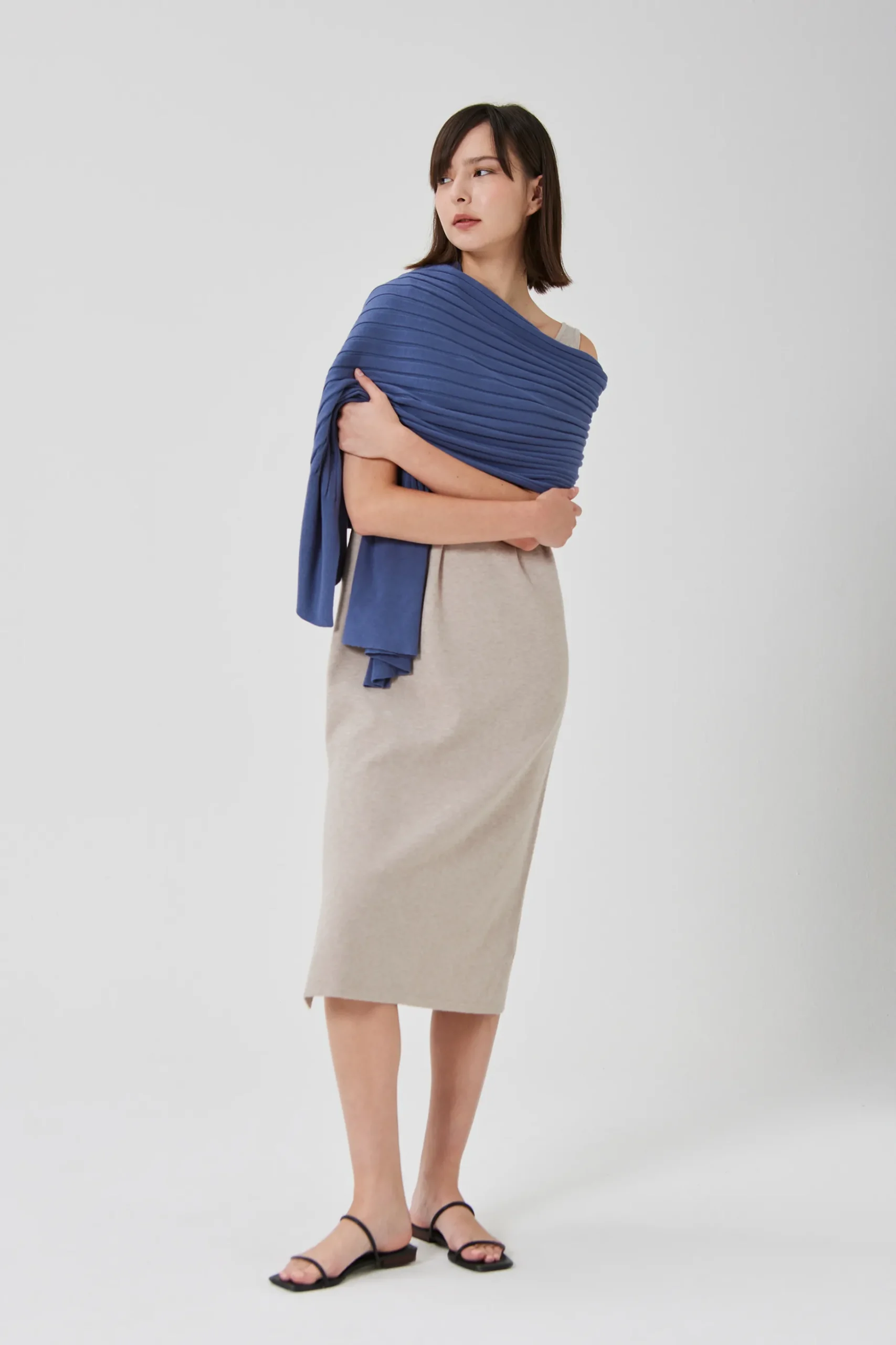 Soft Ribbed Knit Scarf