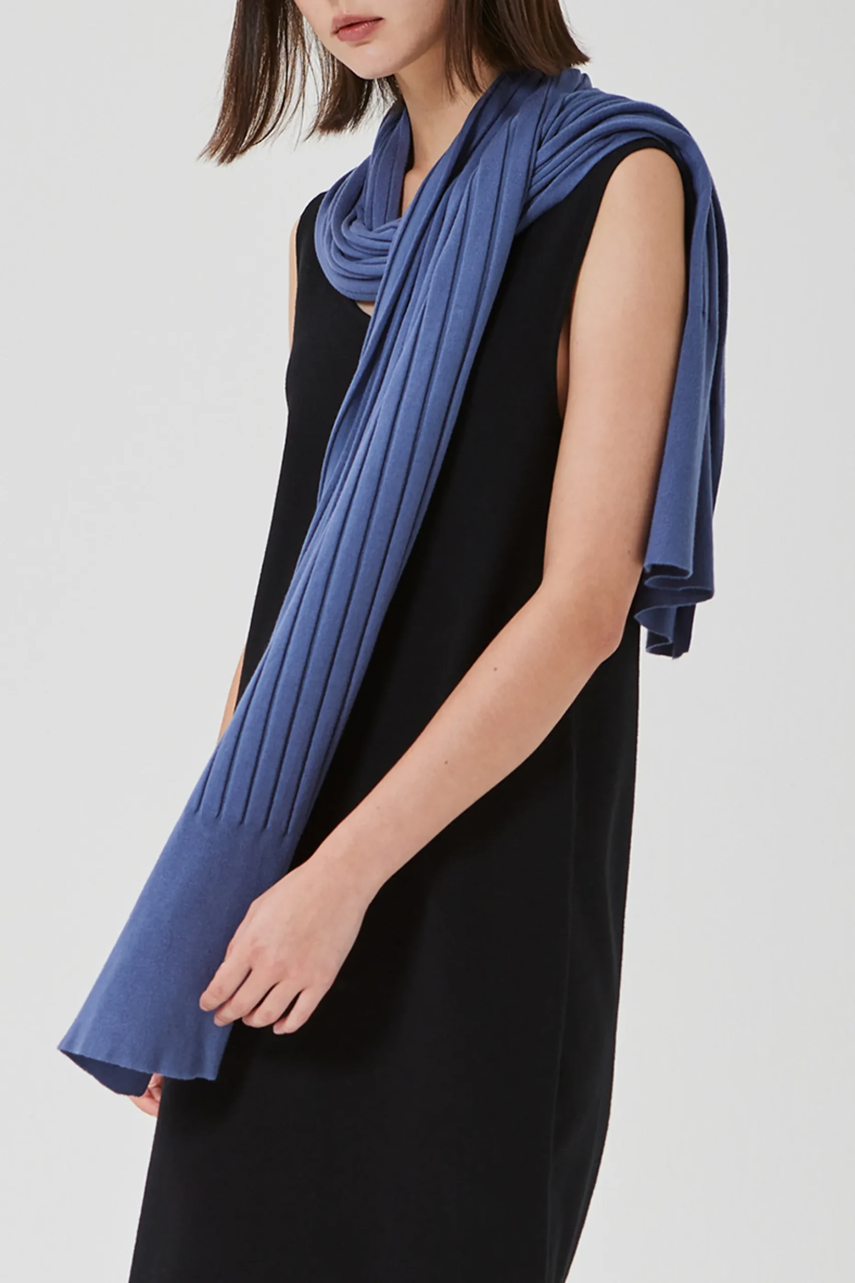Soft Ribbed Knit Scarf