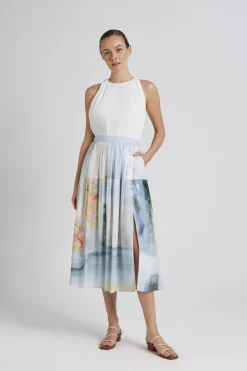 Soleil Rayon Tiered Skirt