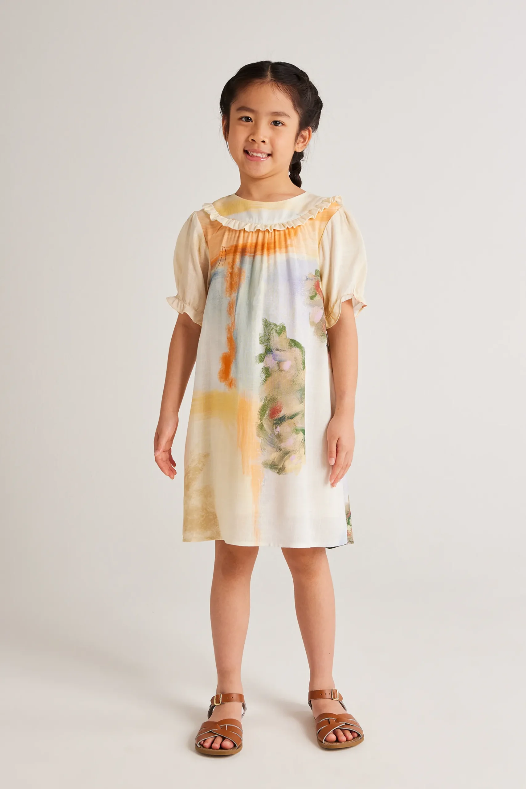 Soleil Ruffle Collar Dress