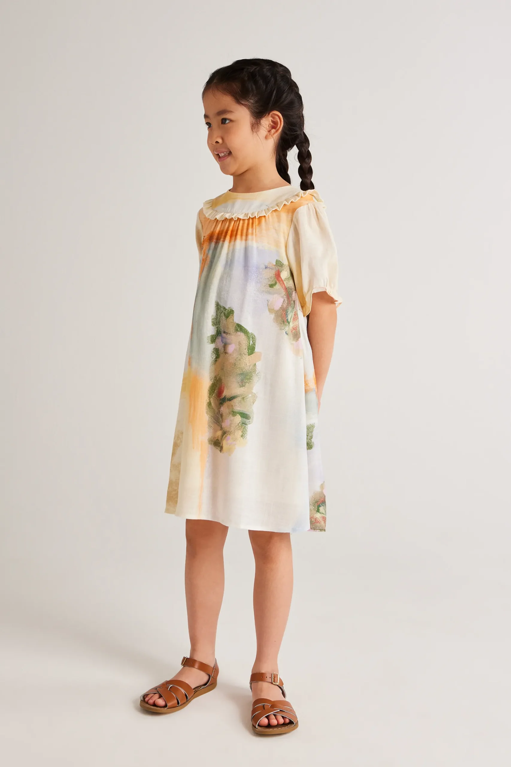 Soleil Ruffle Collar Dress