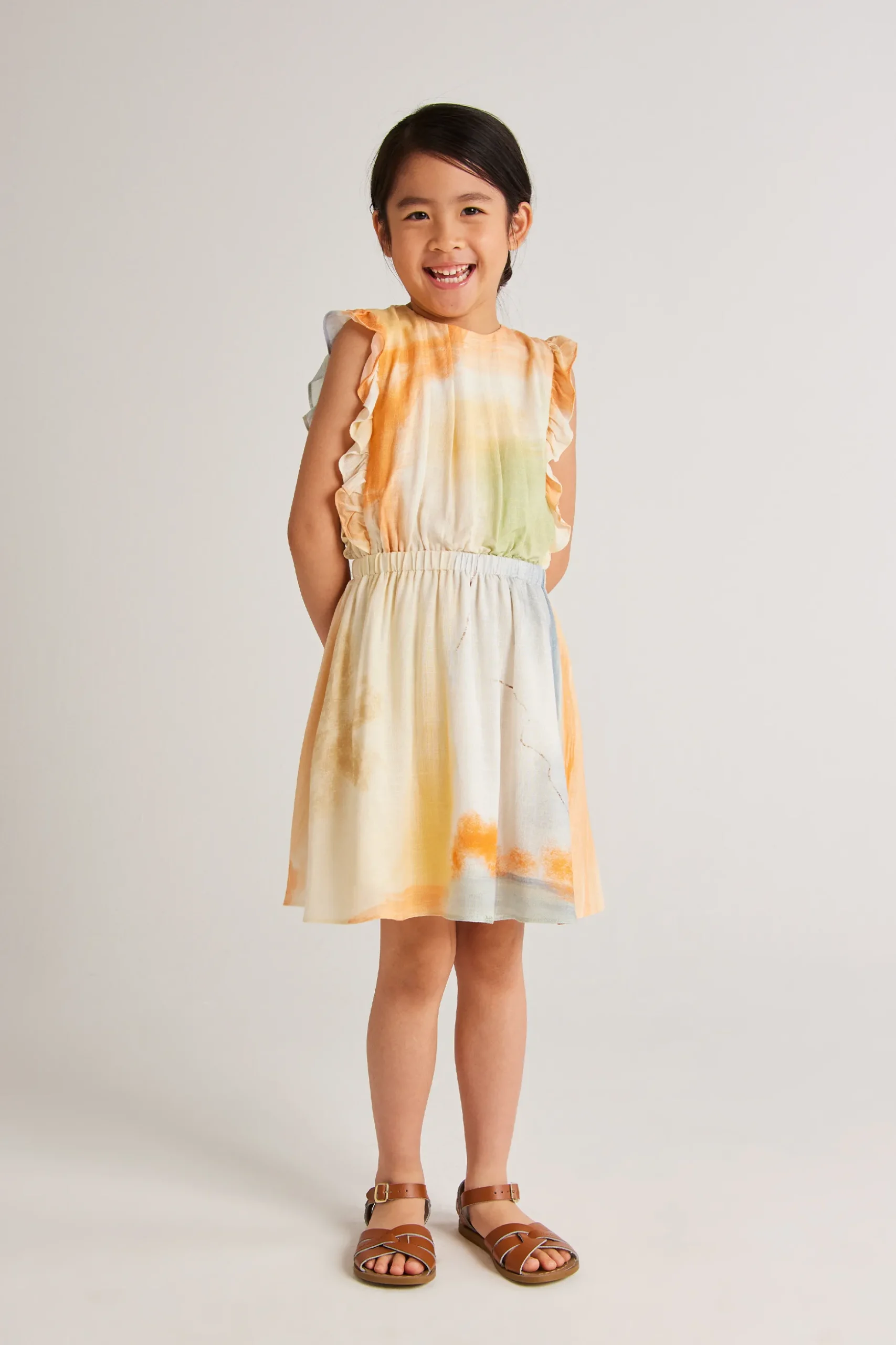 Soleil Ruffle Sleeve Dress