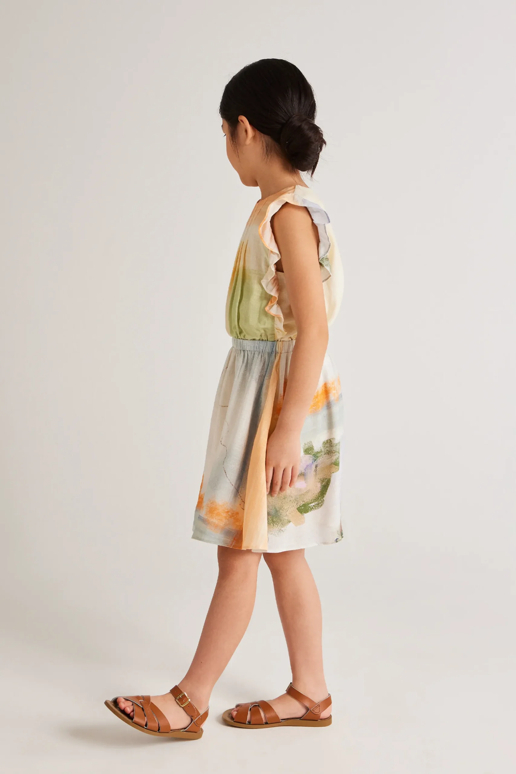 Soleil Ruffle Sleeve Dress