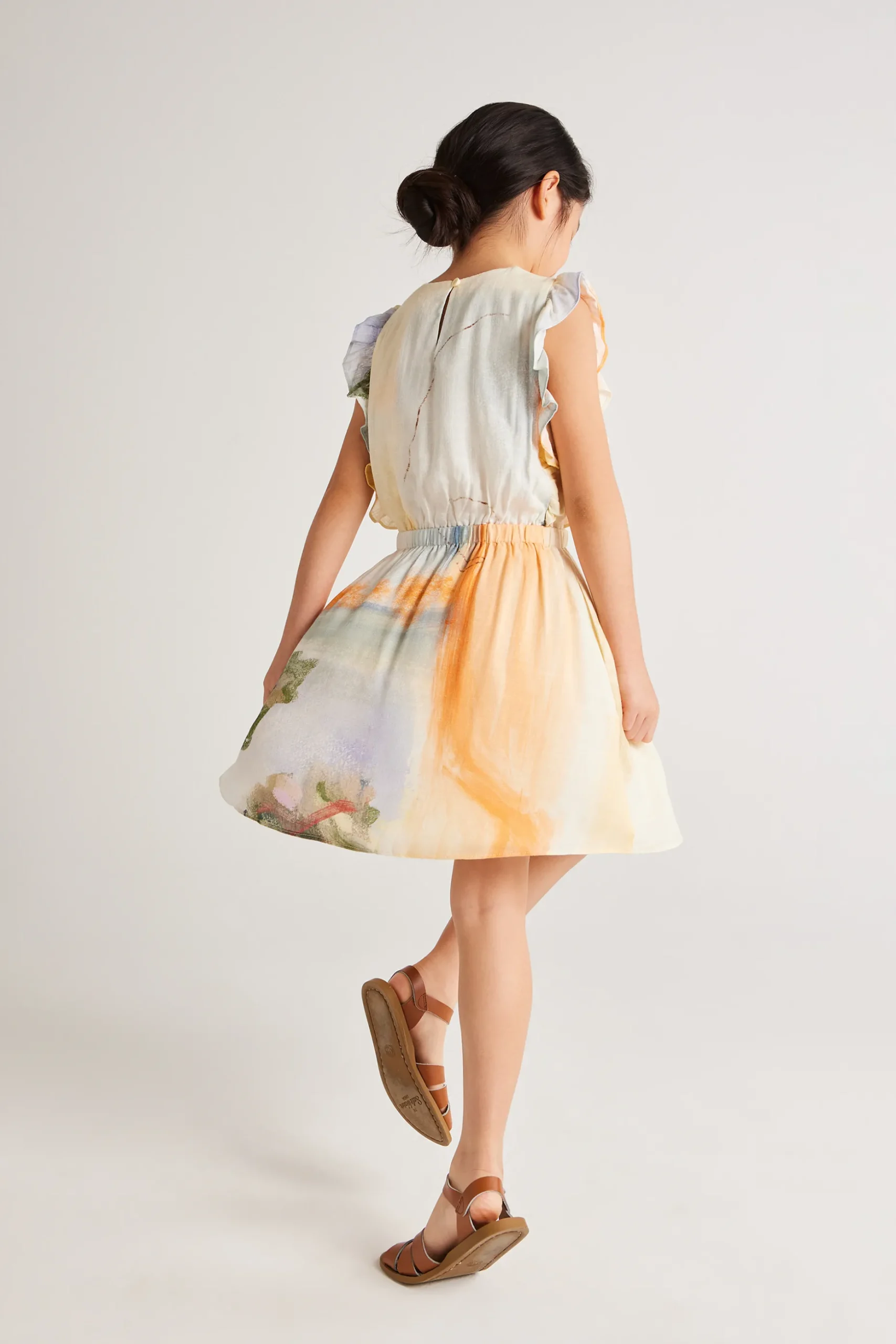 Soleil Ruffle Sleeve Dress