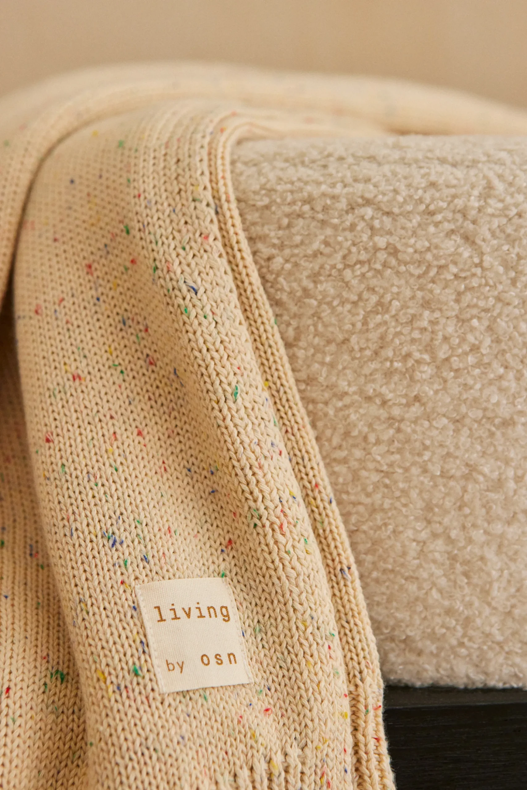 Speckled Knitted Throw Blanket