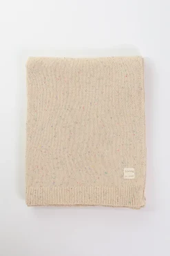 Speckled Knitted Throw Blanket