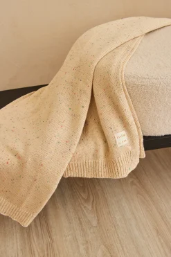 Speckled Knitted Throw Blanket