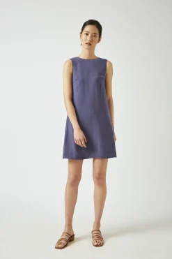 Square-Back Rayon Dress
