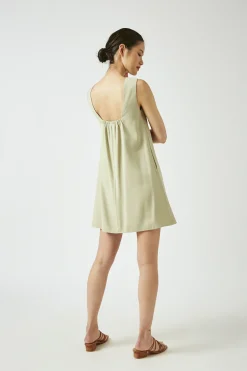 Square-Back Rayon Dress