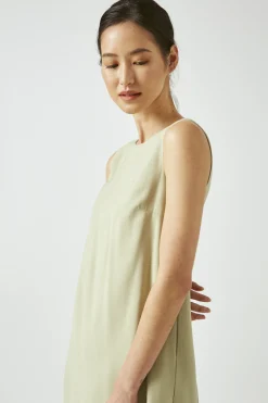 Square-Back Rayon Dress
