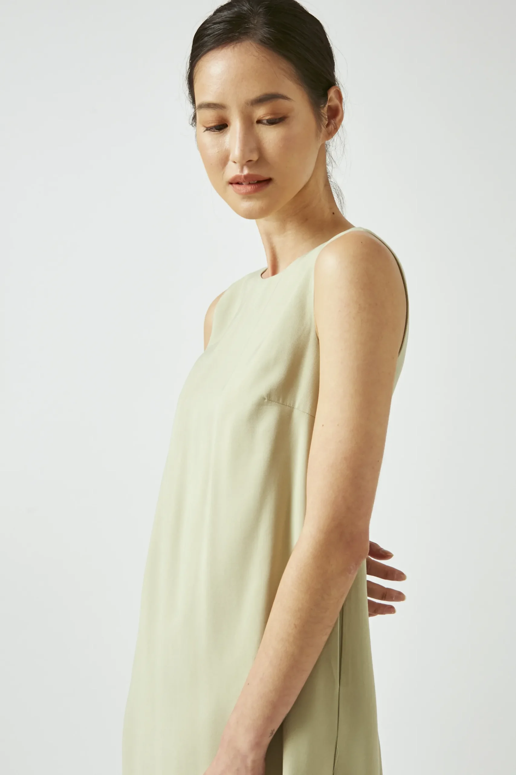 Square-Back Rayon Dress