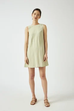 Square-Back Rayon Dress