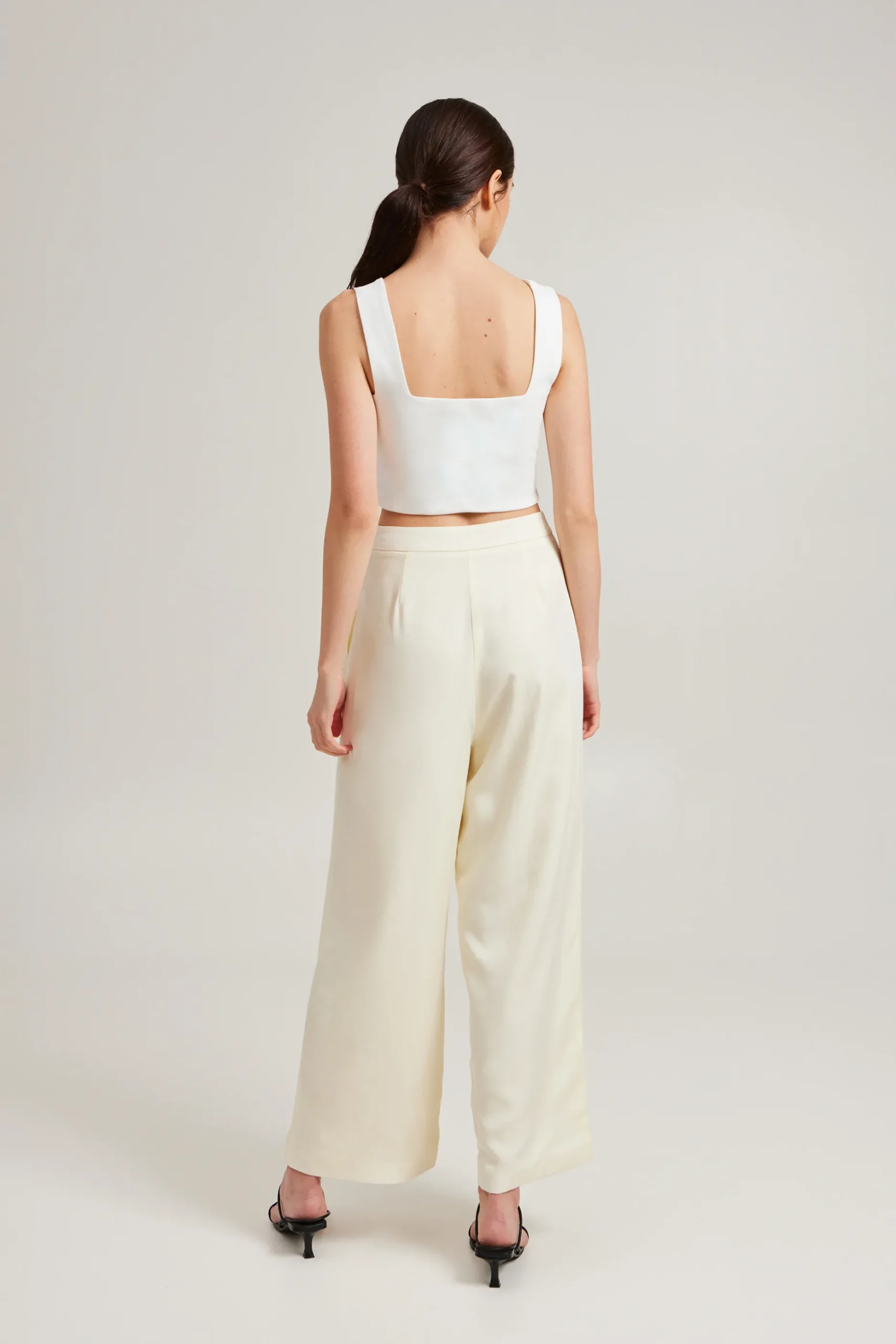 Square-Neck Jersey Crop Top