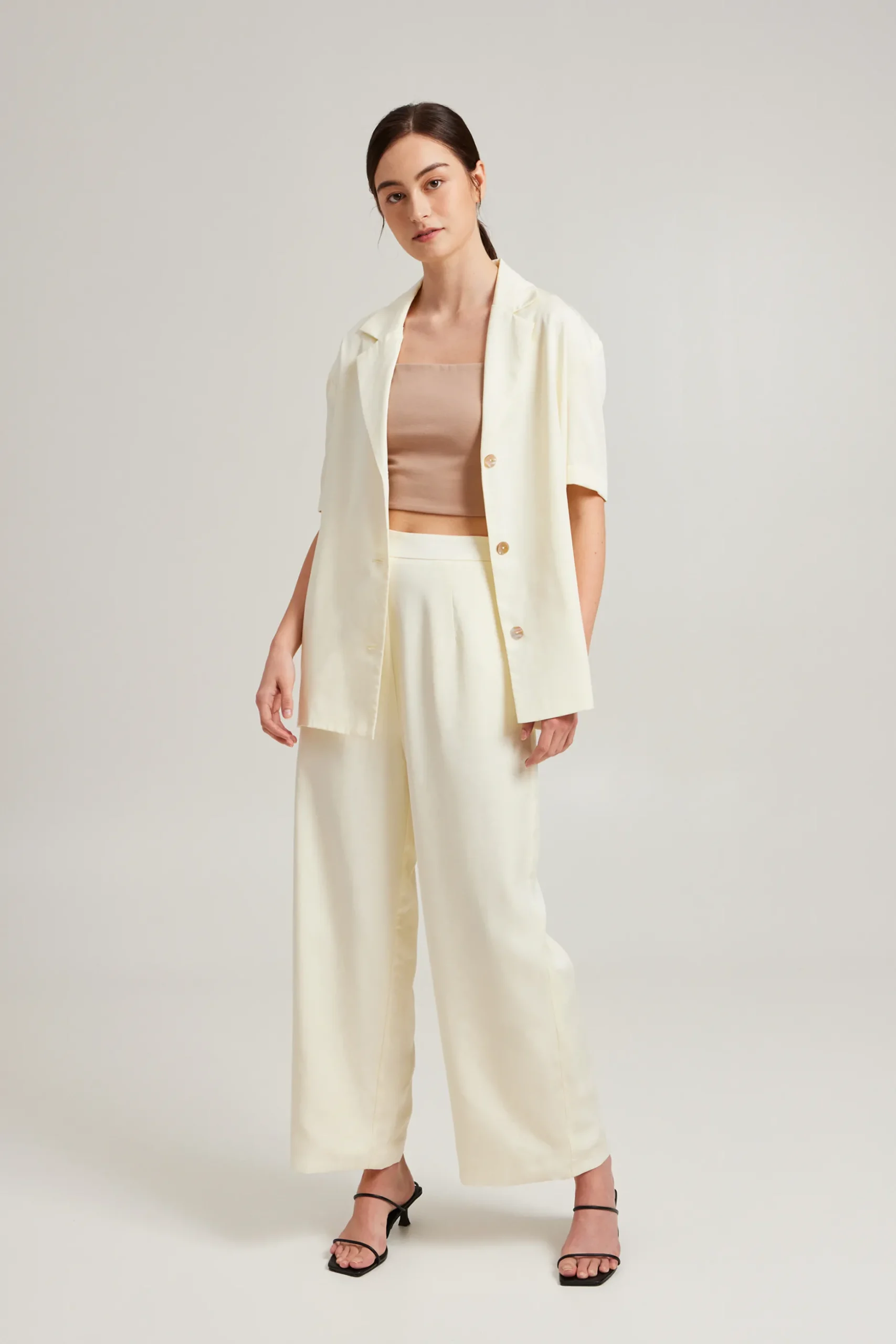 Square-Neck Jersey Crop Top