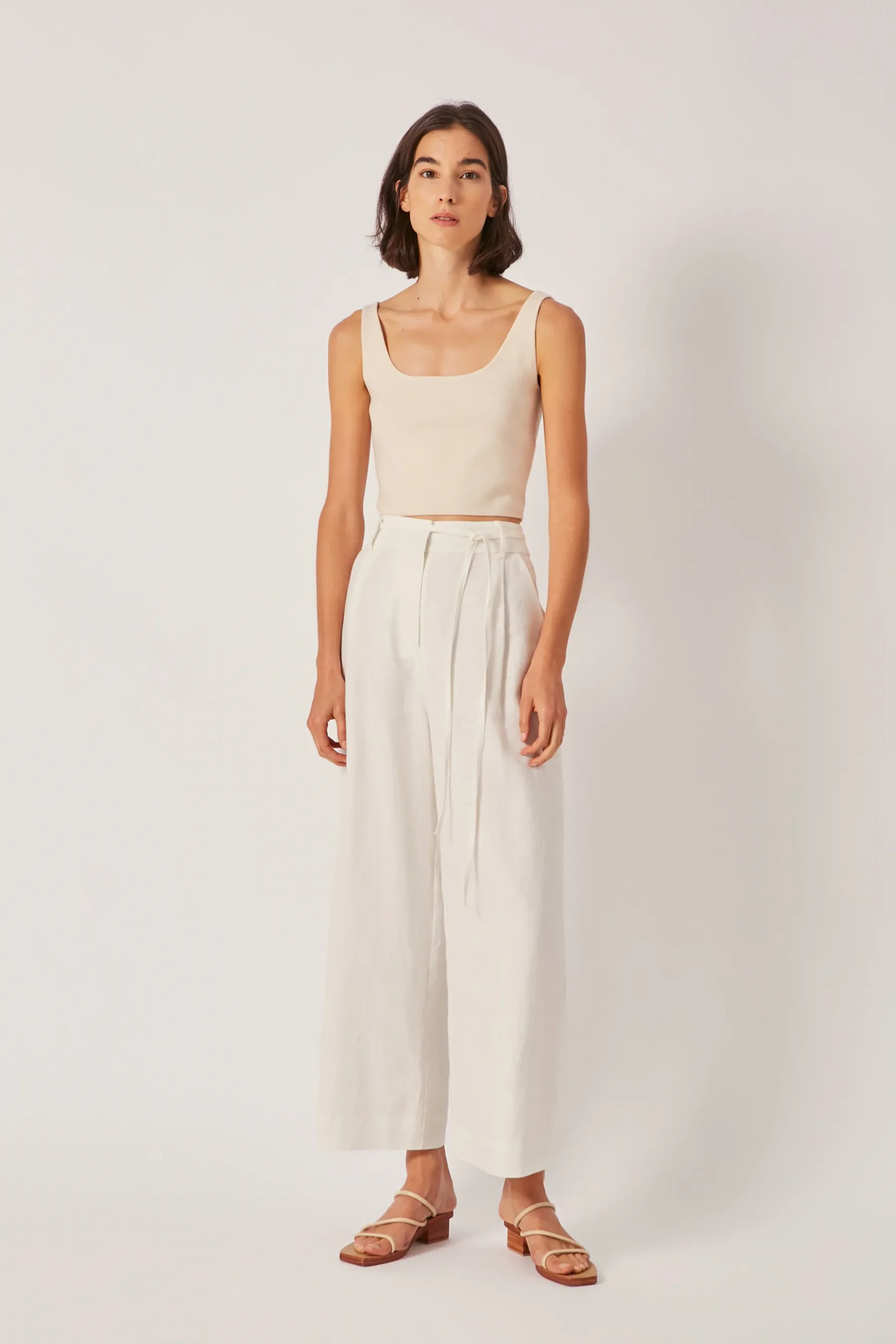 Square-Neck Knit Crop Top
