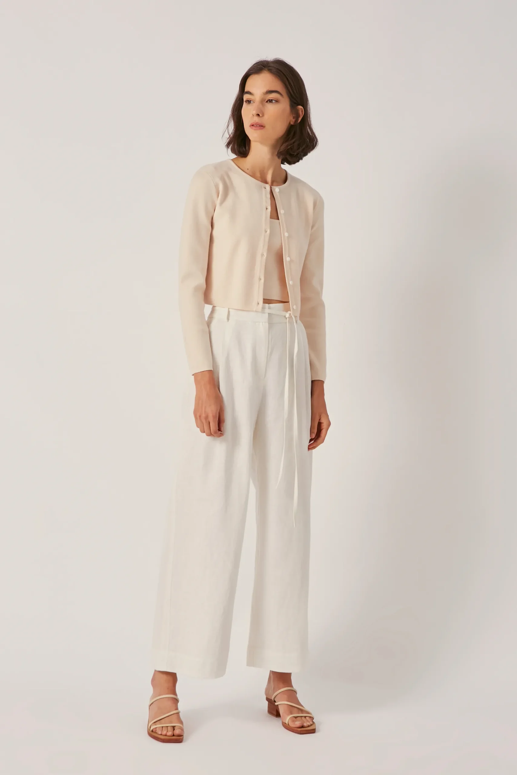 Square-Neck Knit Crop Top