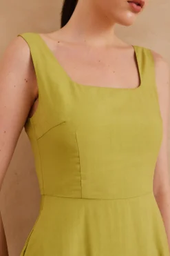 Square-Neck Maxi Dress