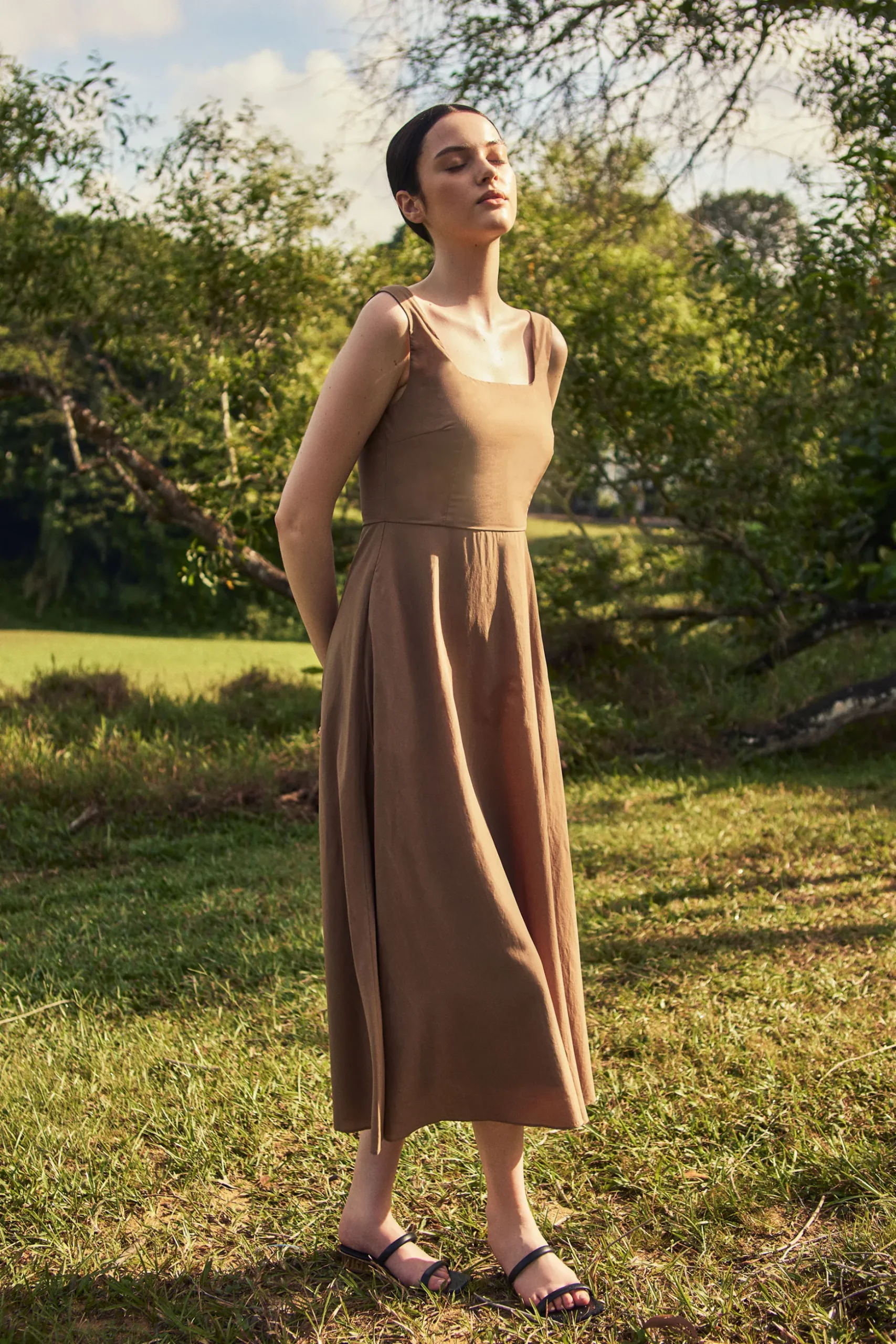 Square-Neck Maxi Dress