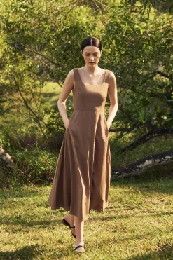Square-Neck Maxi Dress