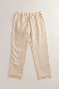 Straight-Cut Linen Pants