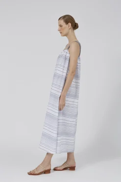 Stripe Gathered Tent Dress