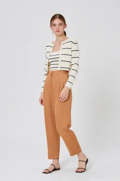 Striped Button Knit Cardigan