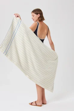 Striped Cotton Bath Towel