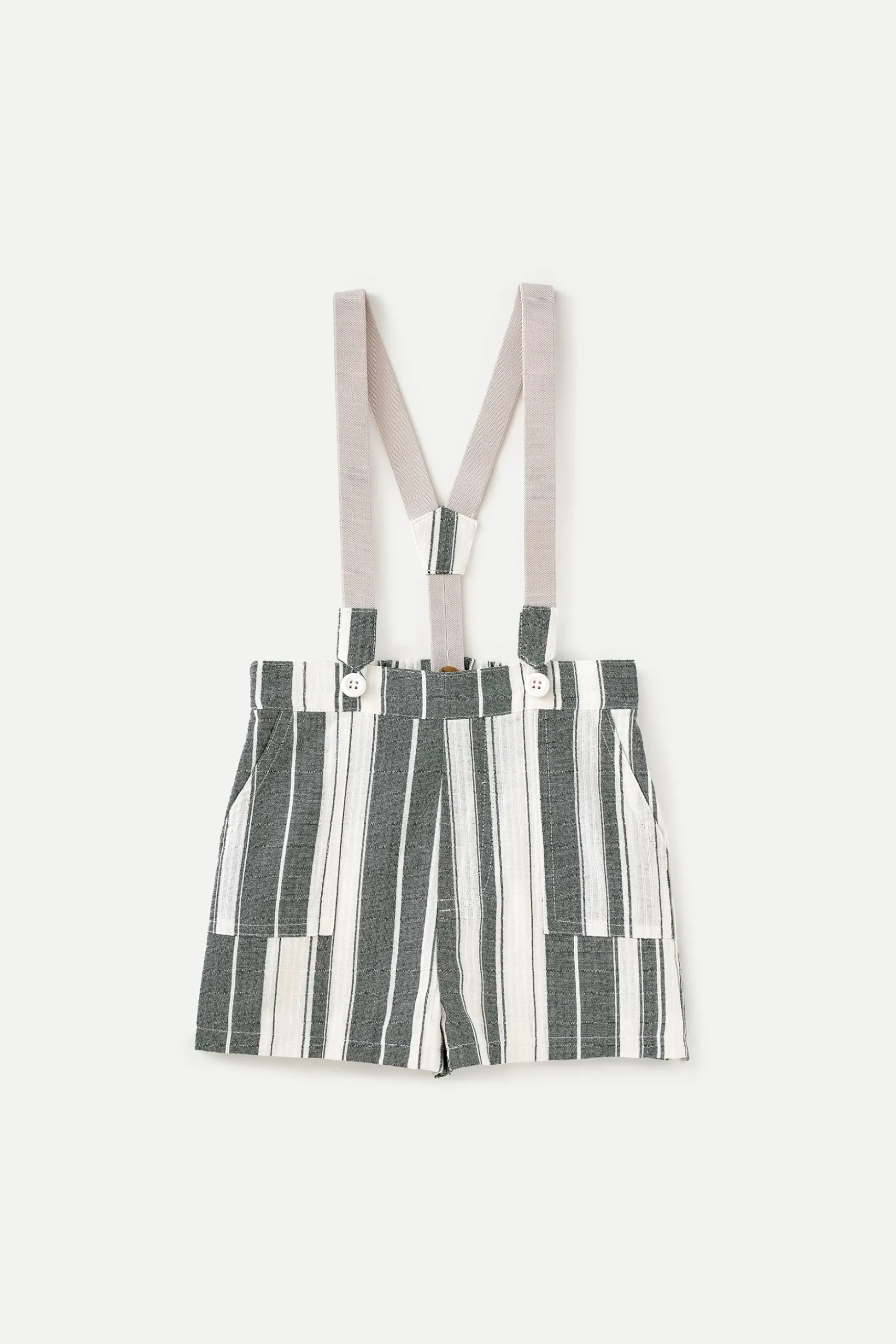 Striped Cotton Suspenders