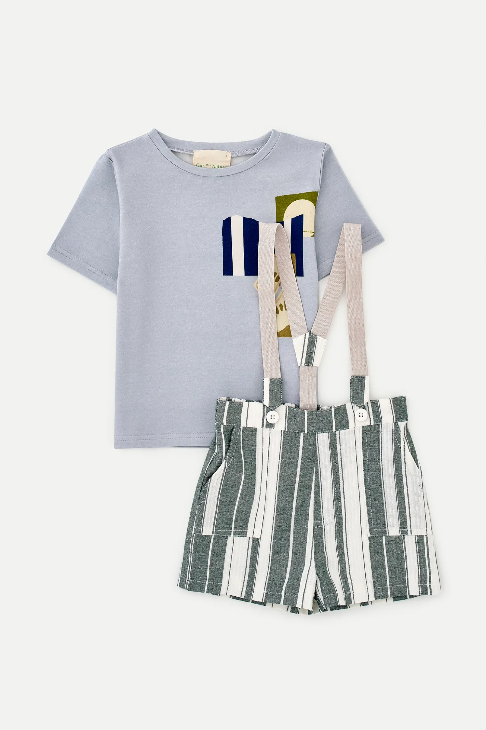 Striped Cotton Suspenders