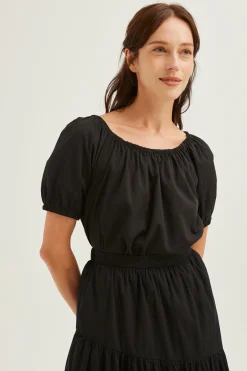Striped Cotton Two-Way Top