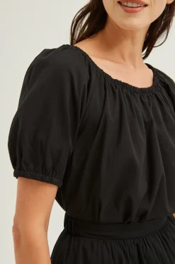 Striped Cotton Two-Way Top