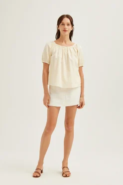 Striped Cotton Two-Way Top