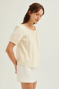 Striped Cotton Two-Way Top