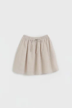 Striped Gathered Skirt
