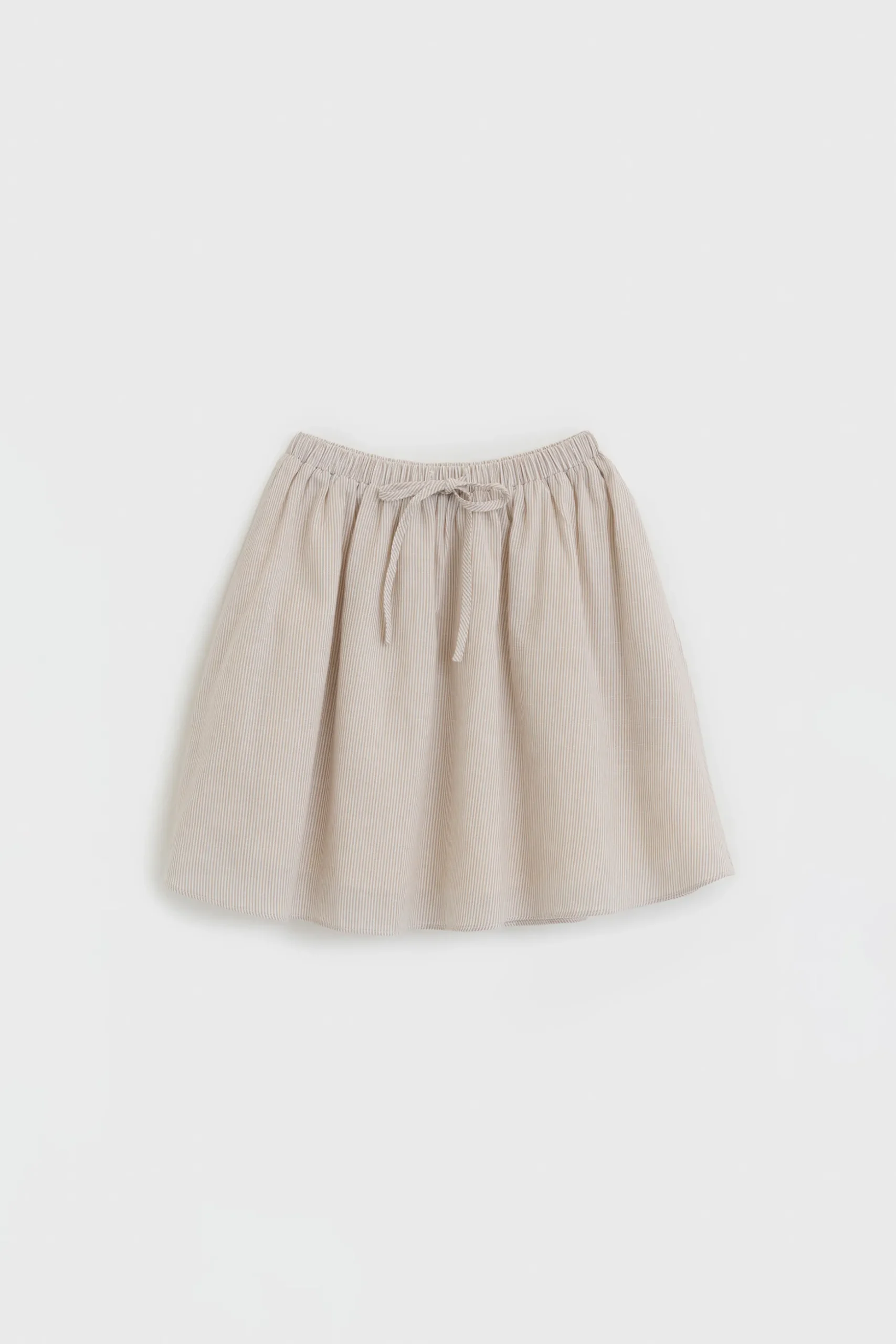 Striped Gathered Skirt