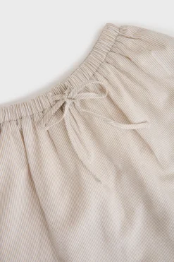 Striped Gathered Skirt