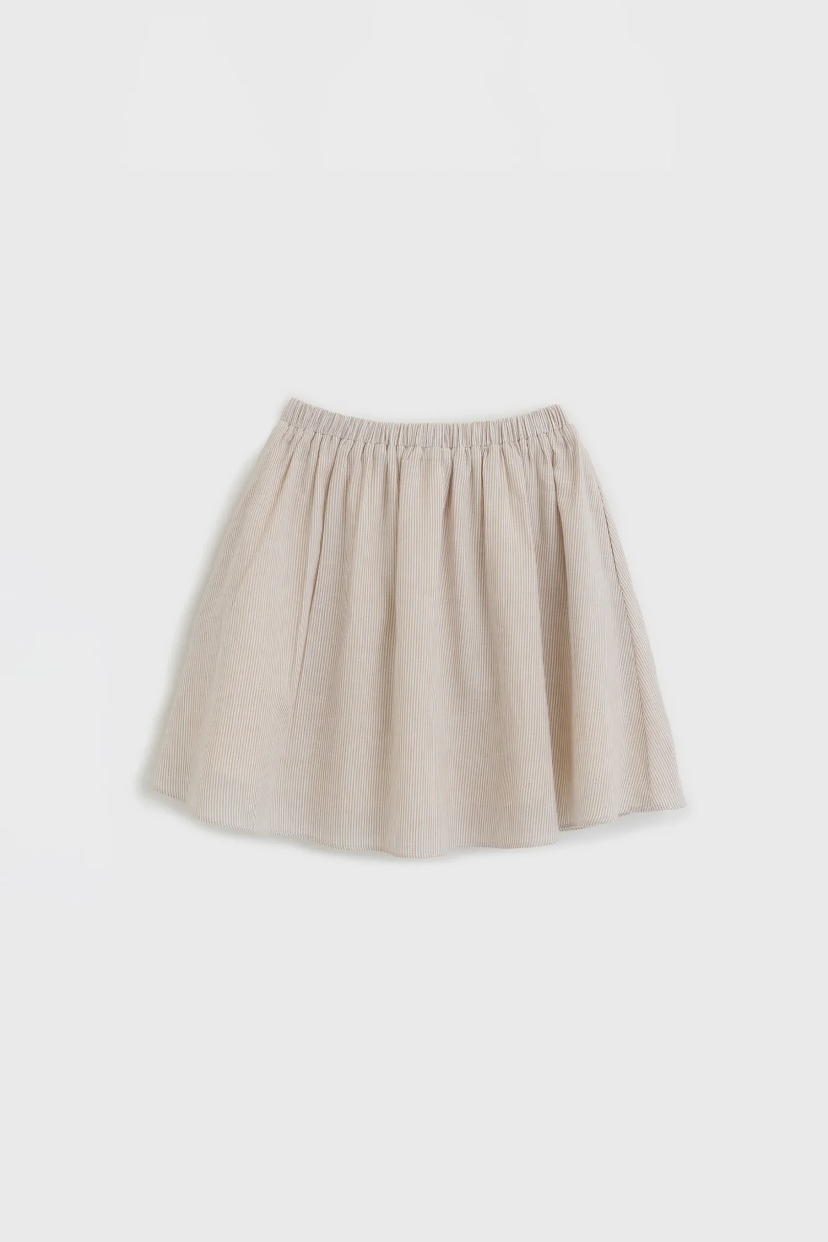Striped Gathered Skirt