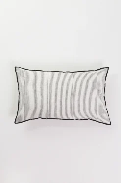 Striped Linen Lumbar Cushion Cover