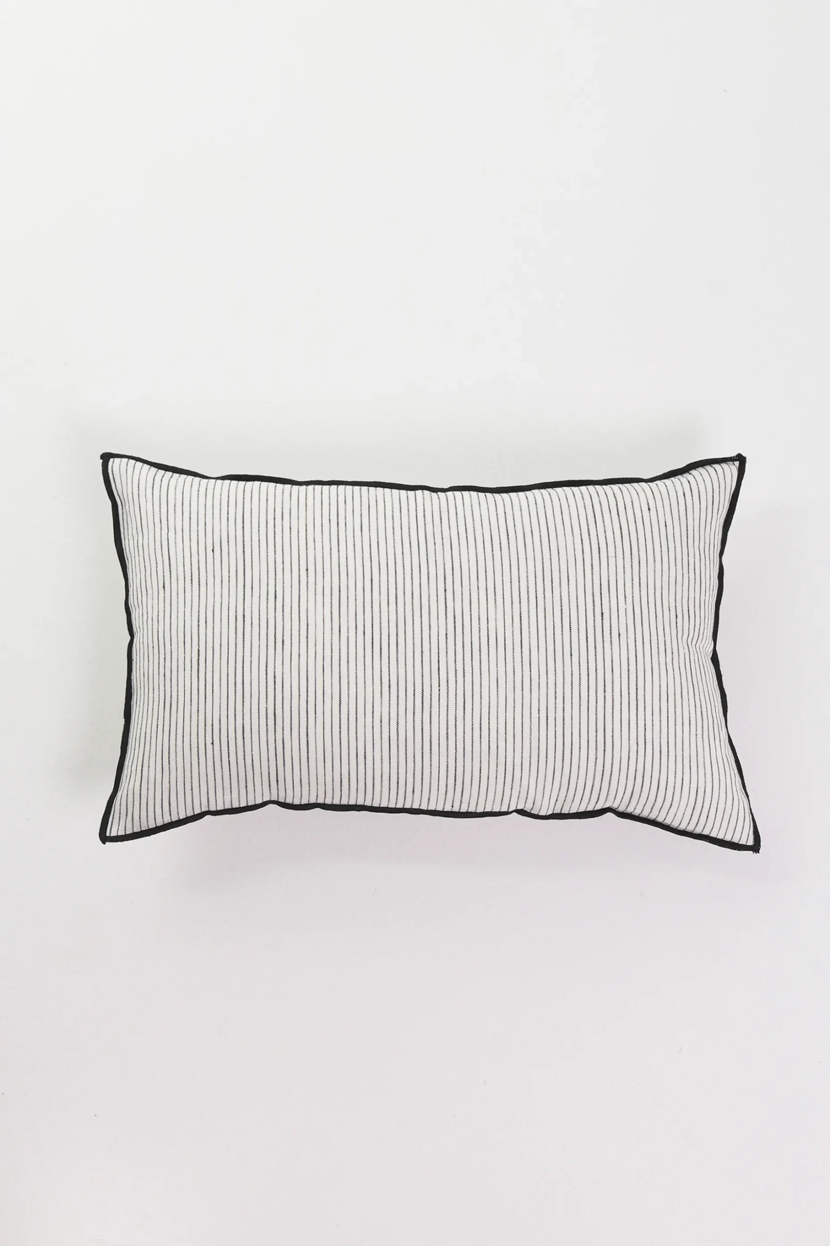 Striped Linen Lumbar Cushion Cover