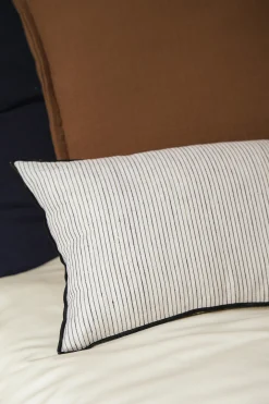 Striped Linen Lumbar Cushion Cover